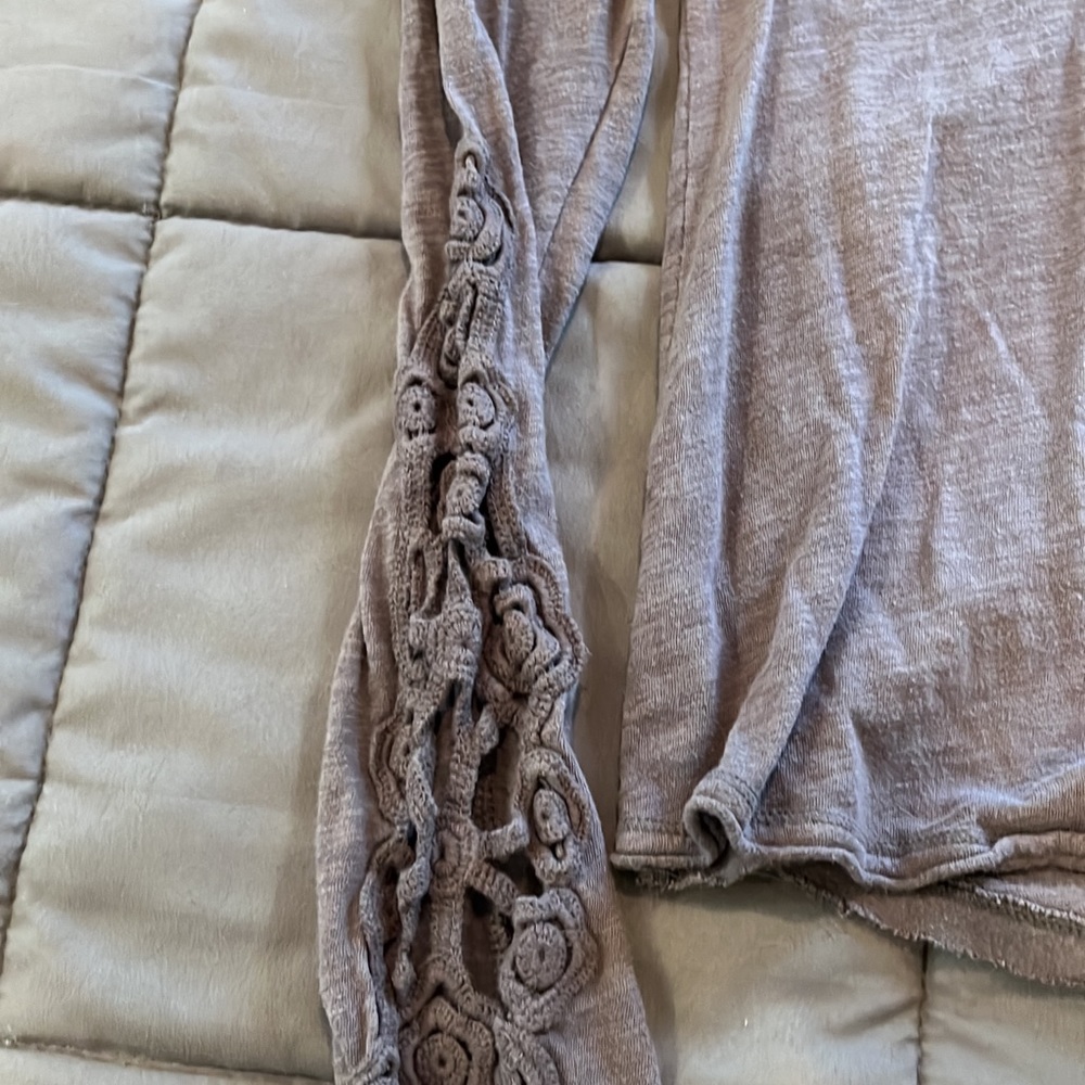 Grey long sleeve with cut offs
